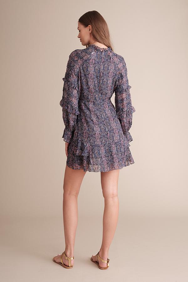 Kenzie wrap front mini dress, view 2