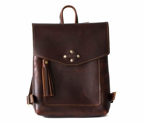 Full Grain Leather Rucksack, view 9